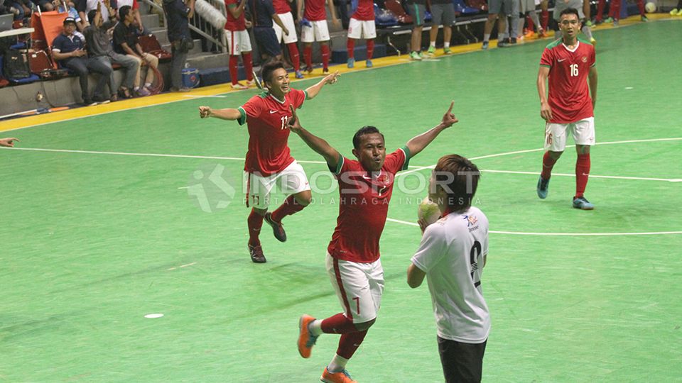Tim Futsal Indonesia sukses menggasak Myanmar pada laga perdana Chinese Football Association. Copyright: &copy; HERRY IBRAHIM/INDOSPORT